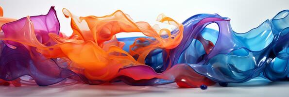 abstrakt bunt Grafik Bewegung auf Hintergrund, kreativ Wellen von Gradient Farbe Rauch und Flüssigkeit foto