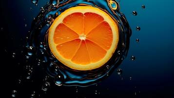 Orange Hintergrund mit Wasser fallen foto