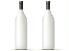 Wein Flasche Verpackung Attrappe, Lehrmodell, Simulation mit isoliert Hintergrund ai generativ foto