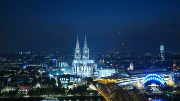 Nacht Aussicht von koeln Köln foto