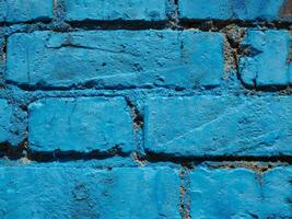 industriell Stil Blau Backstein Mauer Hintergrund foto