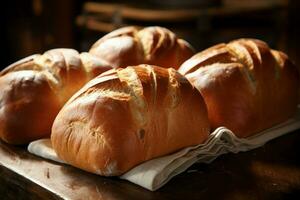 aromatisch frisch Brote Brot. generieren ai foto
