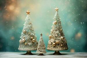 minimal Weihnachten Baum generiert mit ai foto
