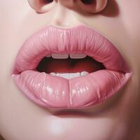 Lippen Glanz kosmetisch foto