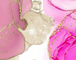 pastellrosa elegantes alkoholtintendesign mit goldglitter foto