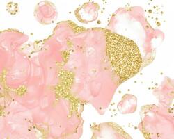 pastellrosa elegantes alkoholtintendesign mit goldglitter foto