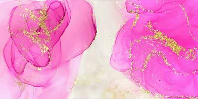 pastellrosa elegantes alkoholtintendesign mit goldglitter foto