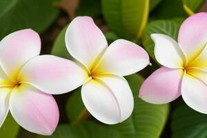 Plumeria Blume. Hintergrund. ai generativ Profi Foto