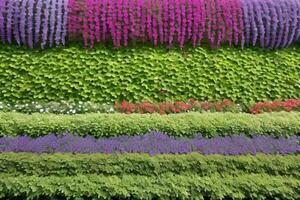 Vertikale Garten Mauer. Hintergrund. ai generativ Profi Foto