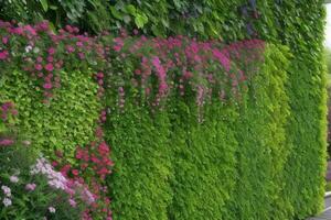 Vertikale Garten Mauer. Hintergrund. ai generativ Profi Foto