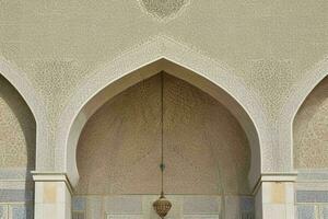 architektonisch Detail von ein Moschee Gebäude. Hintergrund. ai generativ Profi Foto