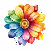 hell bunt Aquarell Blume, abstrakt Anlage, Clip Art auf ein Weiß Hintergrund foto