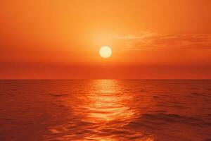 Landschaft von Paradies tropisch Insel Strand, Sonnenaufgang Schuss ai generativ foto