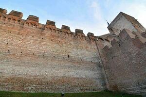 das Mauer von das Schloss von Siena, Italien foto