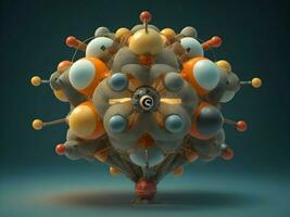 atomar Bombe molekular Struktur Illustration foto