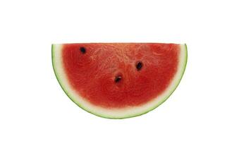 in Scheiben geschnitten Wassermelone isoliert auf weißem Hintergrund. foto