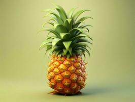 isoliert frisch Ananas. hoch Qualität. ai generativ foto