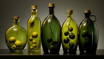 Olive Ernährung Flaschen foto