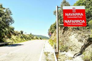 Navarra, Spanien, Straße Zeichen foto