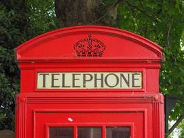 rote Telefonzelle in London foto