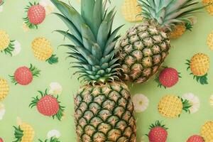 Ananas. Hintergrund. ai generativ Profi Foto