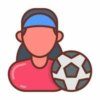 Fußball Spieler Symbol im Vektor. Illustration foto