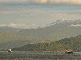 Schiff Kreuzfahrt im das norwegisch Fjorde foto