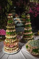 Blumenfest in Girona Temps de Flors, Spanien. 2018 foto