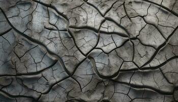 trocken Schlamm Muster auf trocken Land erstellen ein abstrakt Hintergrund generiert durch ai foto