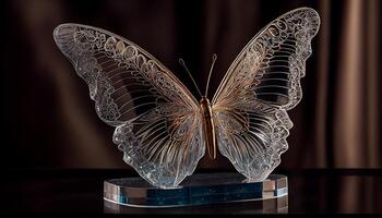 multi farbig Schmetterling Flügel, ein symmetrisch Schönheit im Natur generiert durch ai foto