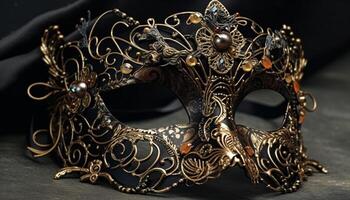 elegant Gold Maske, ein Symbol von Luxus generiert durch ai foto