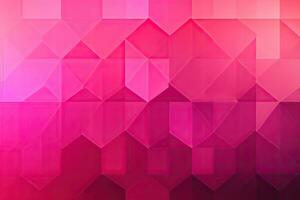 abstrakt Rosa Hintergrund bestehend aus von Sechsecke und Dreiecke, geometrisch Design, Magenta Gradient geometrisch Hintergrund, ai generiert foto