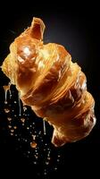 ai generativ ein Foto von Croissant