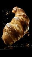 ai generativ ein Foto von Croissant