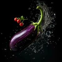 ai generativ ein Foto von Aubergine