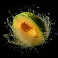 ai generativ ein Foto von Melone