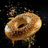 ai generativ ein Foto von Bagel