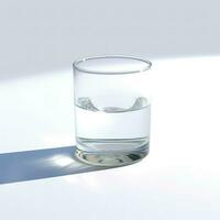 ai generativ ein Glas von Wasser auf Weiß Hintergrund foto