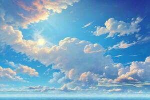 Blau Himmel Hintergrund, Himmel Hintergrund, Himmel Hintergrund, ai generativ foto