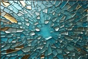 geknackt Glas Textur, geknackt Glas Textur Hintergrund, gefrostet Glas Textur, gebrochen Glas Textur, Glas Riss, ai generativ foto