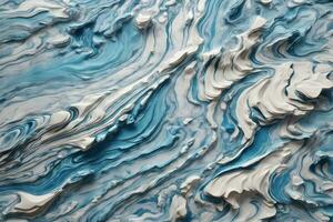 Blau Flüssigkeit Farbe Stil 3d Marmor Textur, Öl Farbe Marmor Textur Hintergrund, 3d Marmor Textur, 3d Textur Hintergrund, ai generativ foto