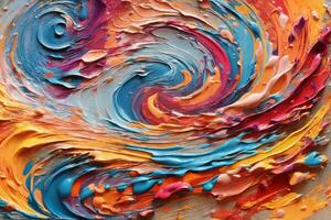 Spiral- abstrakt bunt Farbe Tinte Acryl Textur Hintergrund, Acryl Farbe Hintergrund, Flüssigkeit Farbe Hintergrund, ai generativ foto