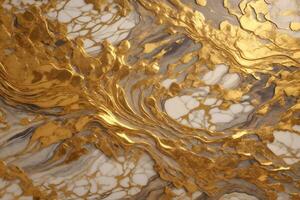Gold 3d Marmor Textur, golden Marmor Textur, Gold Luxus Marmor Textur, Marmor Textur Hintergrund, ai generativ foto