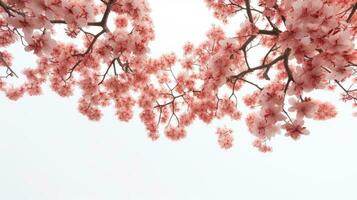 Natur Rahmen Baum Blumen- oben Aussicht ai generiert foto