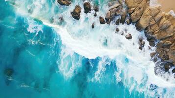 Natur Frühling Reise Ozean Landschaft ai generiert foto