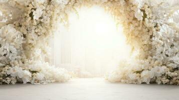 Design Hochzeit Blume Hintergrund elegant ai generiert foto