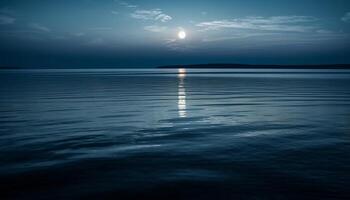 Silhouette spiegelt im hell tropisch Wasser Kante generiert durch ai foto