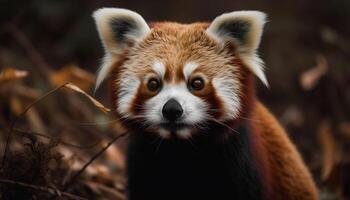 süß klein Säugetier suchen draußen, flauschige Hündchen Porträt generiert durch ai foto