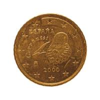 50-Euro-Münze, Europäische Union, Spanien isoliert über weiß foto