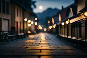 Foto Hintergrund das Nacht, Straße, Beleuchtung, das Mond, das Straße, das Straße Beleuchtung,. KI-generiert